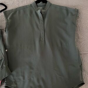 Figs Olive Green Medical Scrub Top